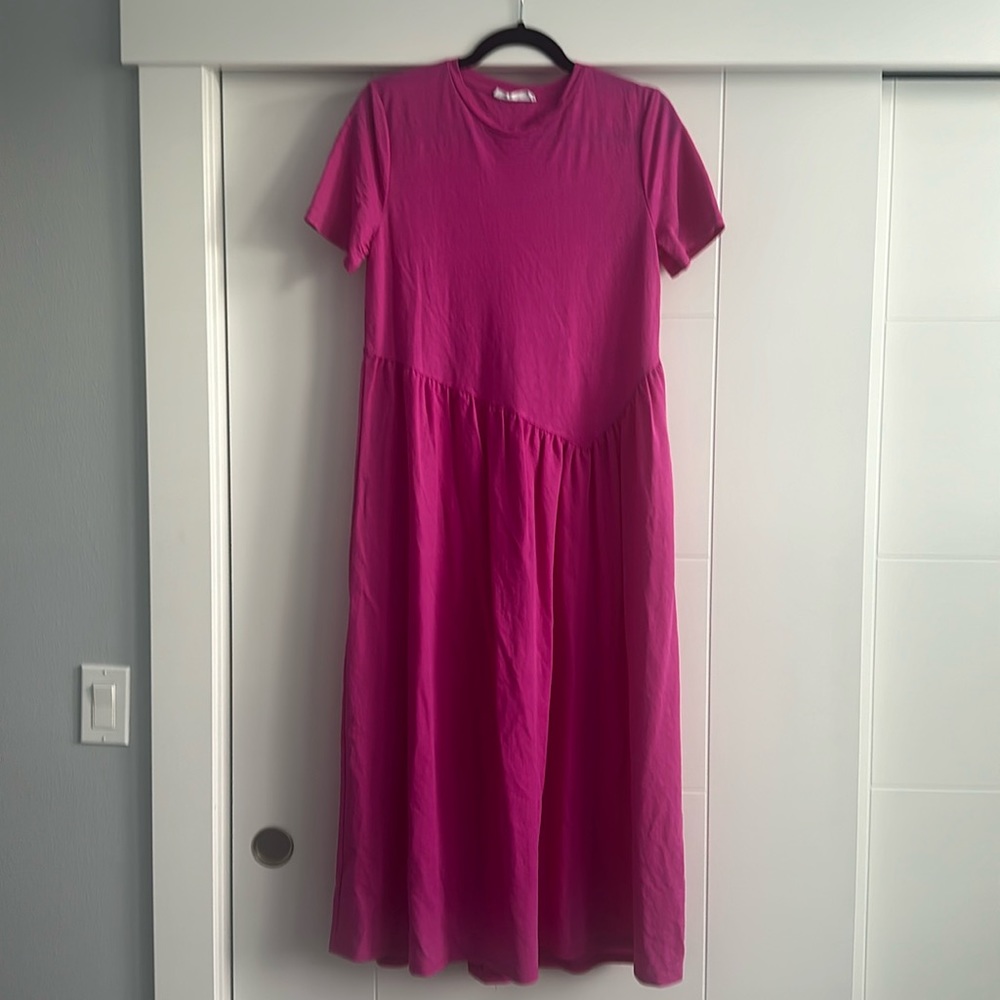 PRIMARK Hot Pink T Shirt Dress